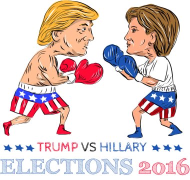 Trump Vs Hillary 2016 seçim boks