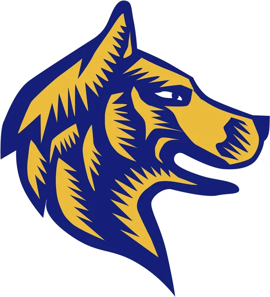 Профиль головы волка векторы, стоковая векторная графика Профиль головы