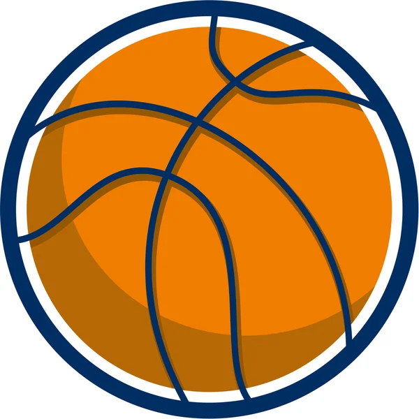 Basketbal bal geïsoleerd Retro — Stockvector