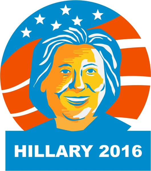 Hillary Clinton 2016 Presidente — Archivo Imágenes Vectoriales