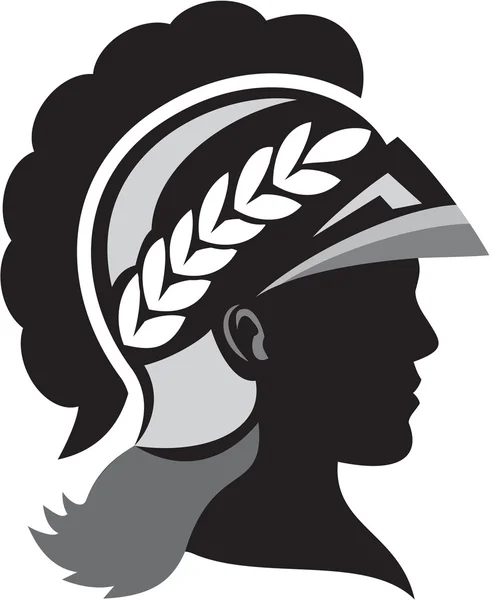 Minerva Head kant silhouet Retro — Stockvector