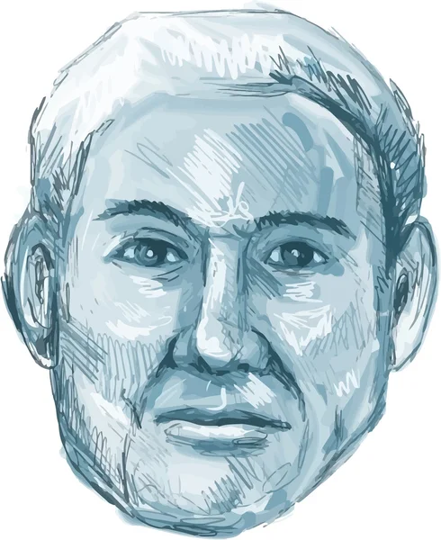 Desenho do identificador do homem azul —  Vetores de Stock