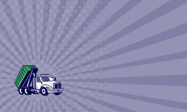 Kartvizit Roll-Off Kamyon Bin Kamyon Karikatür