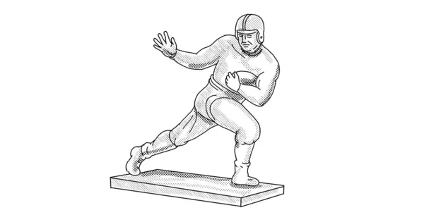 Line Konst Illustration Heisman Memorial Trophy Som Delas Årligen Till — Stockfoto