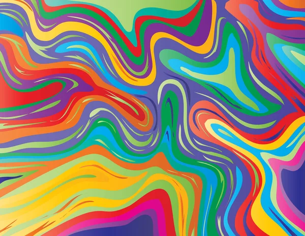 Digitální Mramorování Nebo Inkscape Ilustrace Abstraktního Vířícího Psychedelického Tekutého Mramoru — Stockový vektor