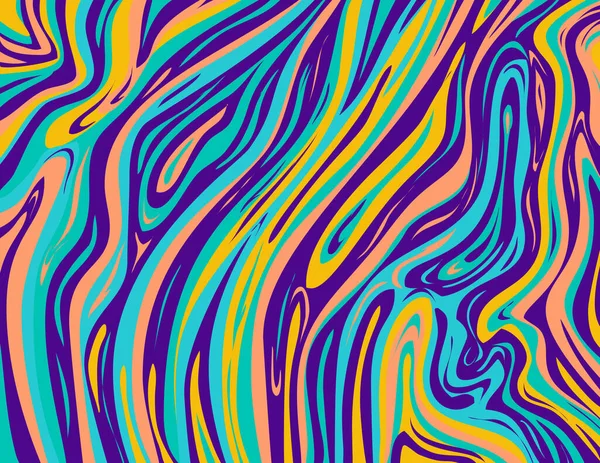 Digitální Mramorování Nebo Kalamář Ilustrace Abstraktní Víření Psychedelický Tekutý Mramor — Stockový vektor