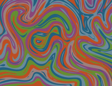 Suminagashi Kintsugi mermerinin Android yeşili ve antika fuşya renginde mermer etkisi simüle edilmiş soyut girdap şeklinde psikedelik sıvı mermerin dijital mermer veya mürekkep çizimi