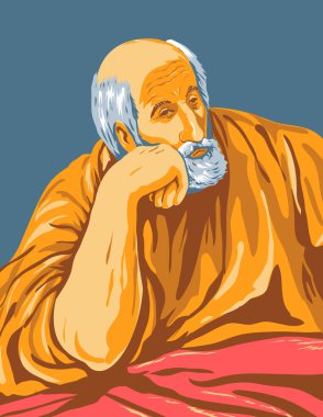 WPA Poster Sanat Yorumu 16. yüzyıl İspanyol Rönesans sanatçısı, El Greco, Saint Joseph 1600 dolaylarında Works Project Administration Style 'da yapıldı.