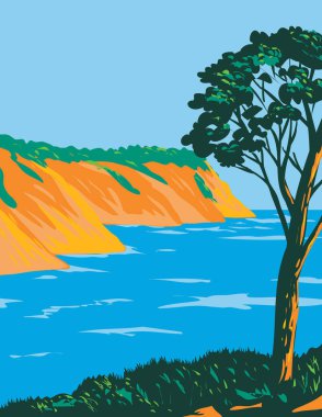 Toulon, Fransa 'nın doğusundaki Akdeniz' deki Port-Cros adasındaki Port-Cros Ulusal Port-Cros ya da Parc National de Port-Cros 'un Art Deco ya da WPA posteri proje yönetimi tarzında yapıldı.