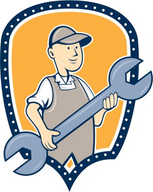 mekanik anahtar anahtarı kalkan karikatür