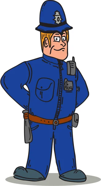 London Policeman Police Officer Cartoon — Stock Vector