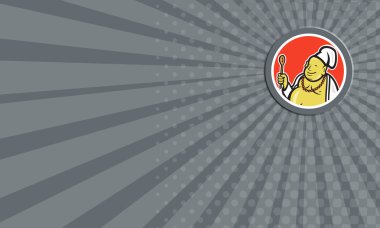 Kartvizit şişman Buda şef aşçı çizgi film