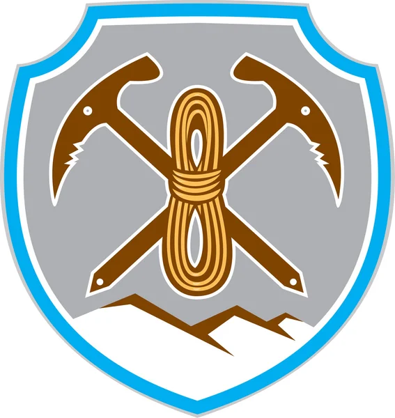 Alpinisme Alpinisme Pick Axe Rope — Image vectorielle