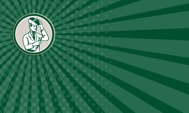 Kartvizit bilim laboratuarı araştırmacı Kaynakçı daire Retro