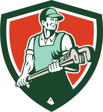 Dev tutan tesisatçı Retro kalkan anahtarı