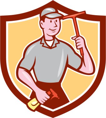  Pencere Yıkama temiz ragle kalkan karikatür