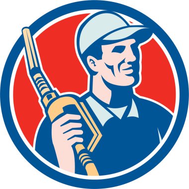 Gaz Pompa görevlisi jokey meme daire