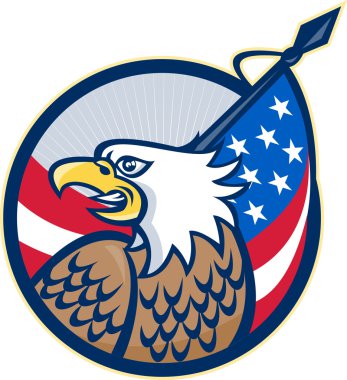 American Eagle Stars and Stripes bayrak Retro