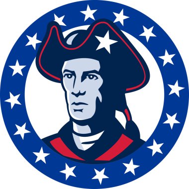 american patriot minuteman stars retro clipart