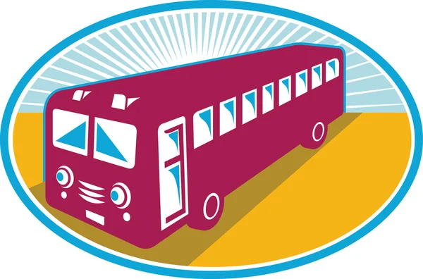 Vintage távolsági busz transzfer retro — Stock Vector