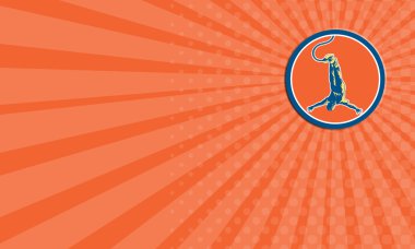 Kartvizit Bungy atlama Retro daire