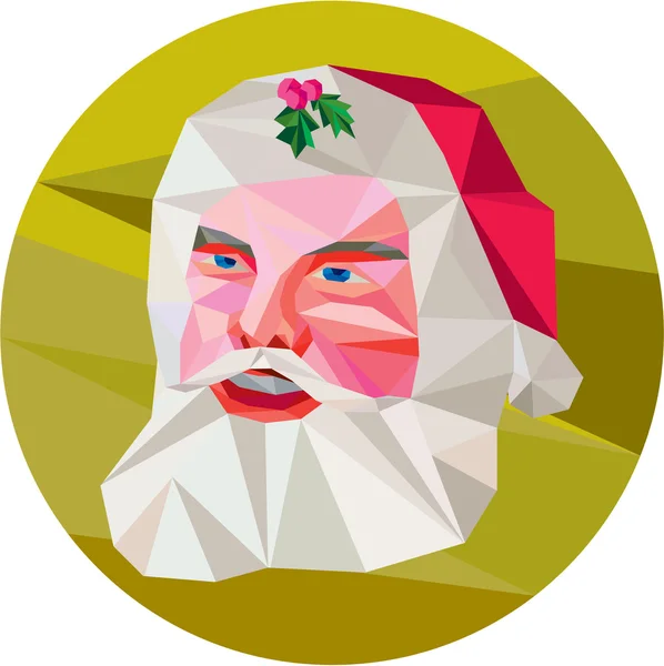 Santa Claus Father Christmas Low Polygon — Stock Vector