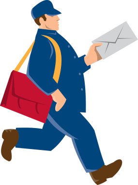 Posta işçi deilvery adam