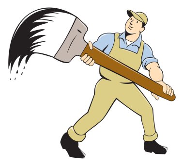 Ev ressam dev boya fırçası