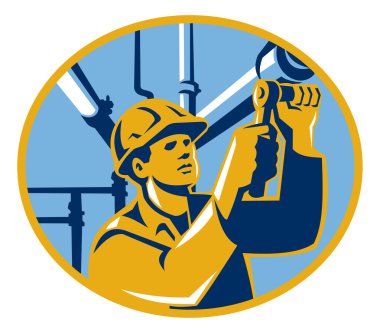 Gas Worker Plumber clipart