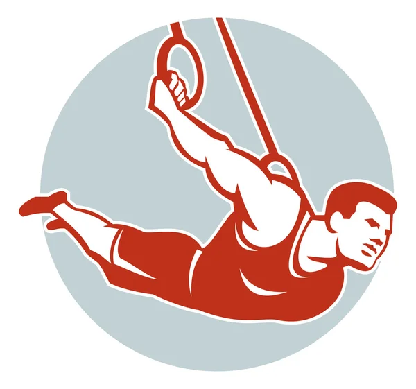 Crossfit Atleta Muscle-Up Gimnasia — Vector de stock