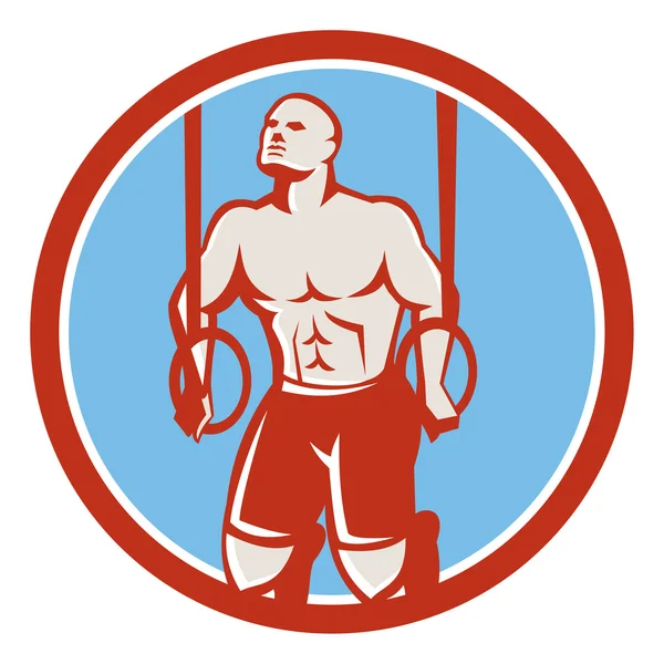 Cross-fit Ring Dip kruh — Stockový vektor