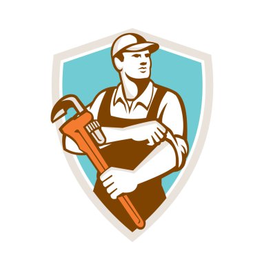 Tesisatçı İngiliz anahtarı kol kalkan Retro haddeleme