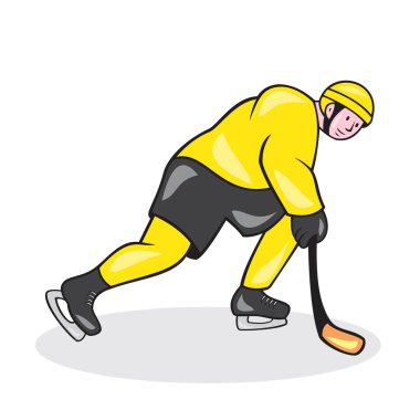 hokey oyuncusu Hokey sopası ile