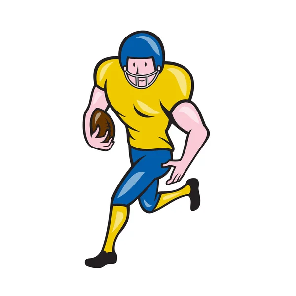 Jugador de fútbol americano corriendo — Vector de stock