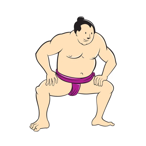 Lutteur sumo japonais — Image vectorielle
