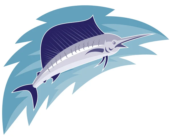 オオクチバスの魚 — ストックベクタ