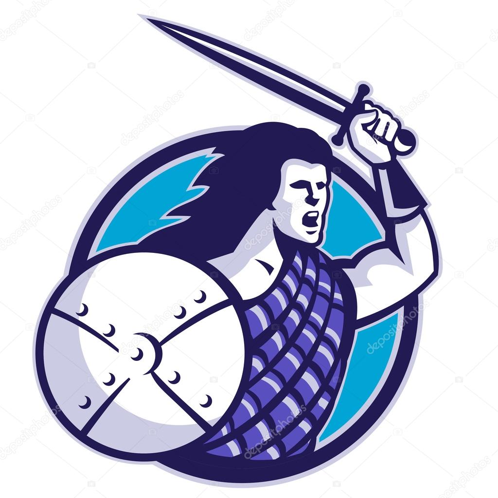 Warrior with sword and shield
