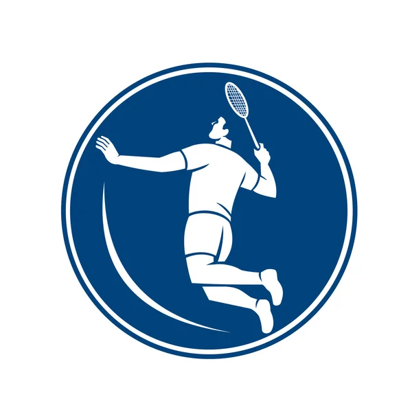 Badminton dans les airs — Image vectorielle