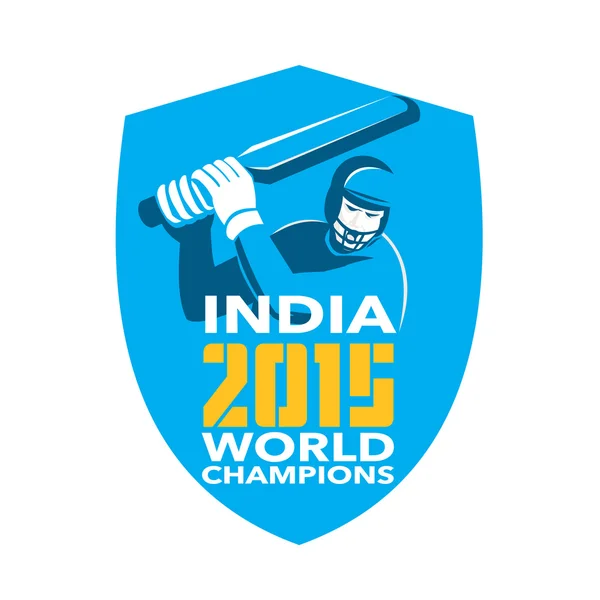 Крикетист Индия Крикет 2015 — стоковый вектор
