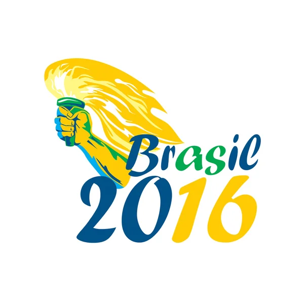 Brasil 2016 que representa los juegos de verano — Archivo Imágenes Vectoriales