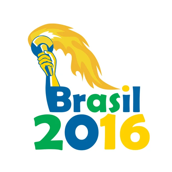Brasil 2016 que representa los juegos de verano — Archivo Imágenes Vectoriales