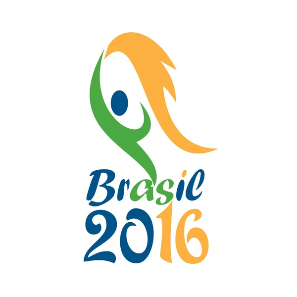 Brasil 2016 depicting the summer games — Stock Vector