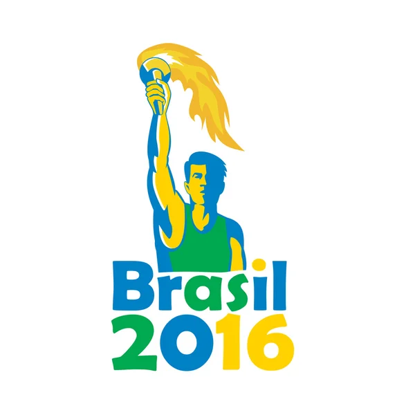 Brasil 2016 depicting the summer games — Stock Vector