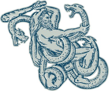 Herkül Hydra dövüş kulübü gravür