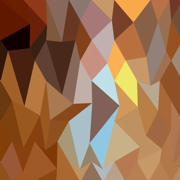 Dunkle Mandarine abstrakte niedrige Polygon Hintergrund — Stockvektor
