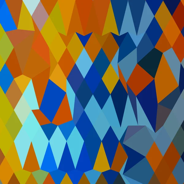 Cerulean blau Ernte Gold abstrakte niedrige Polygon Hintergrund — Stockvektor