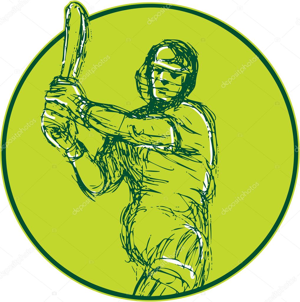 Cricket player drawing Poster by Blondia Bert - Fine Art America