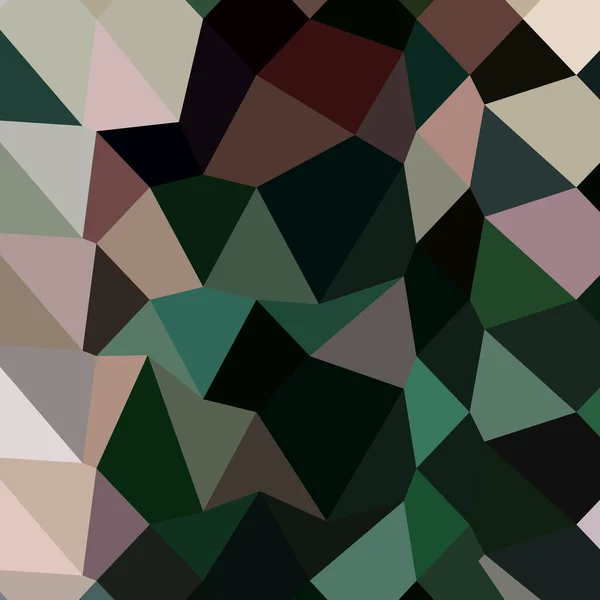 Mörk mossgrön abstrakt låg Polygon bakgrund — Stock vektor