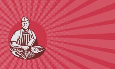 Kesici alt et Cleaver bıçak ile