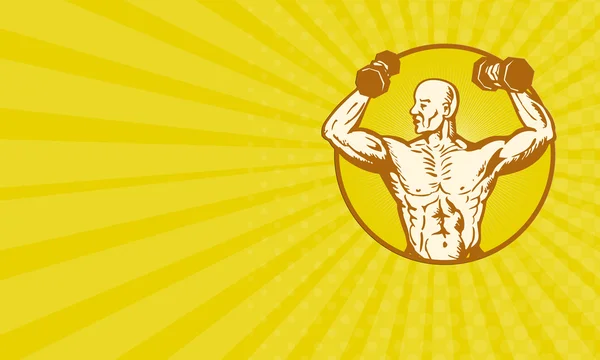 Anatomie Bodybuilder lässt Muskeln spielen — Stockfoto